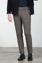 New York Chinohose für Herren mit Hahnentritt-Muster, fadengefärbt und regular fit
