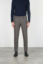 New York Chinohose für Herren mit Hahnentritt-Muster, fadengefärbt und regular fit

