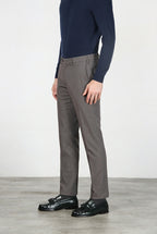 New York Chinohose für Herren mit Hahnentritt-Muster, fadengefärbt und regular fit
