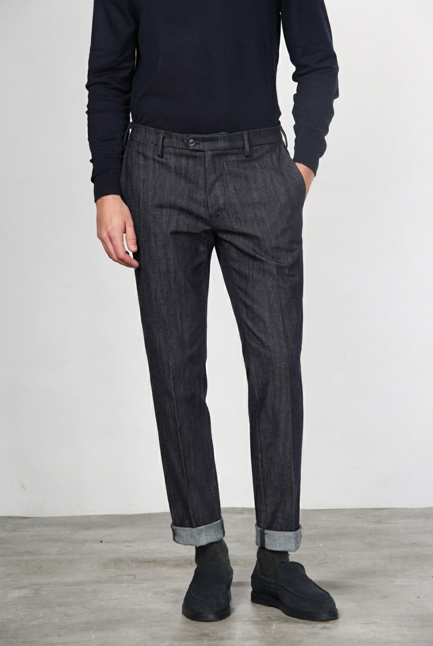 New York Chinohose für Herren aus Stretch-Denim, Regular Fit