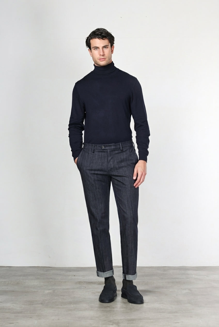 New York Chinohose für Herren aus Stretch-Denim, Regular Fit