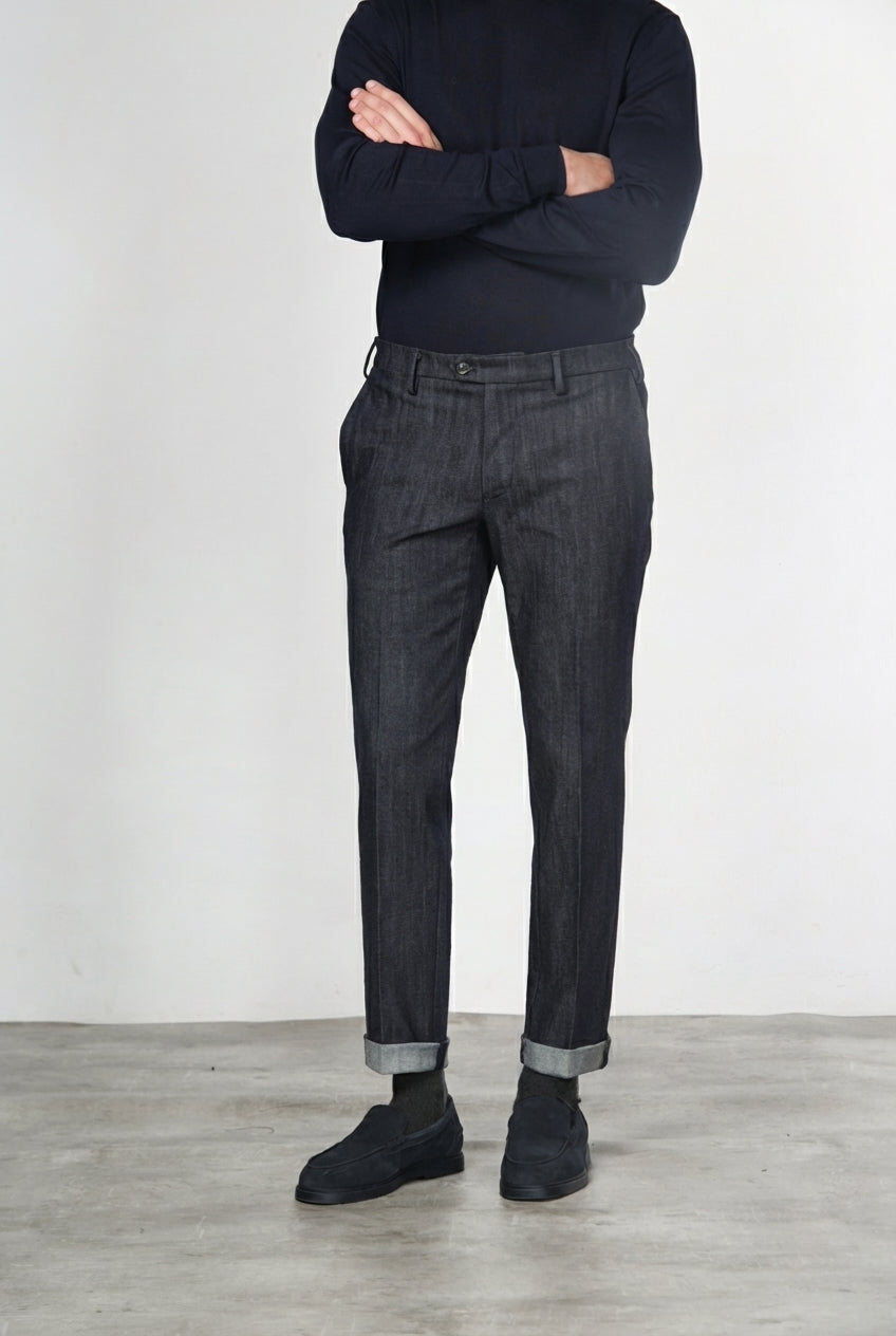 New York Chinohose für Herren aus Stretch-Denim, Regular Fit