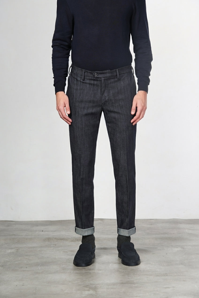 New York Chinohose für Herren aus Stretch-Denim, Regular Fit