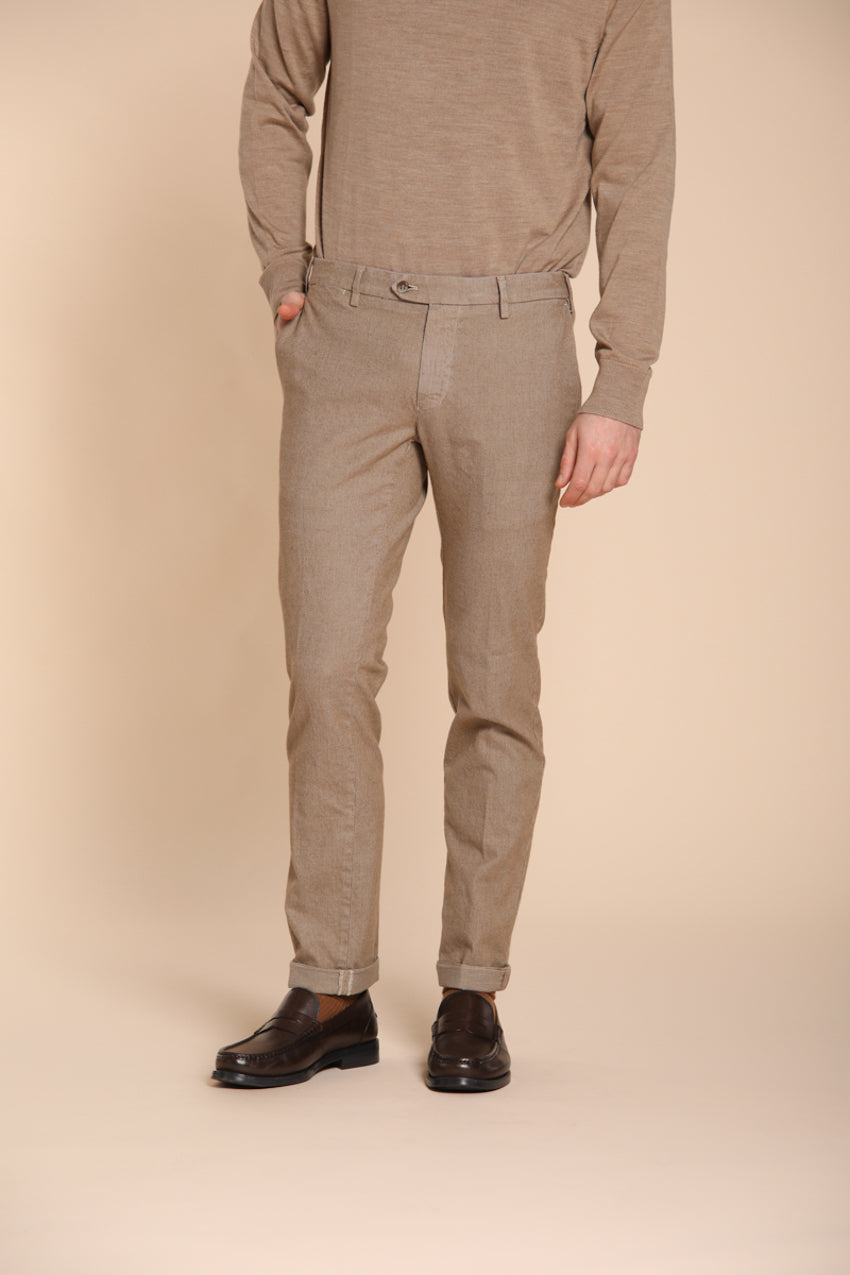 Foto 1 New York Sartoriale pantalone chino uomo stampa micro muline regular fit