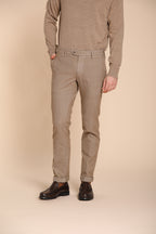 Foto 1 New York Sartoriale pantalone chino uomo stampa micro muline regular fit