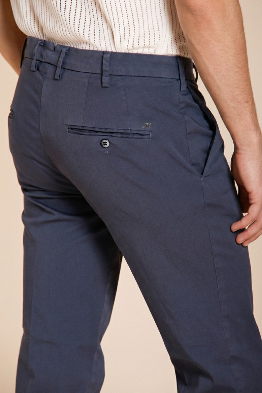 New York pantalone chino uomo in gabardina stretch regular fit ①