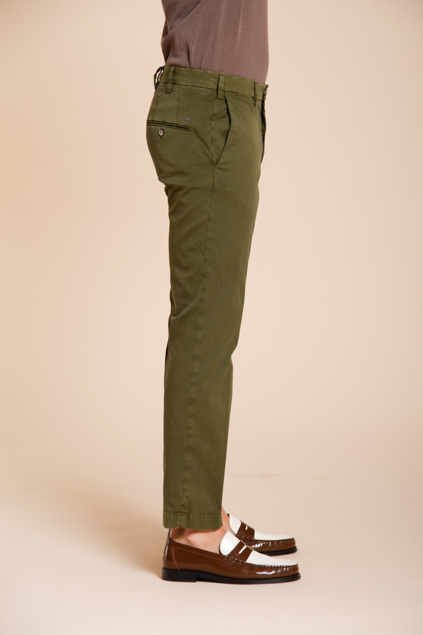 New York pantalone chino uomo in gabardina stretch regular fit ①