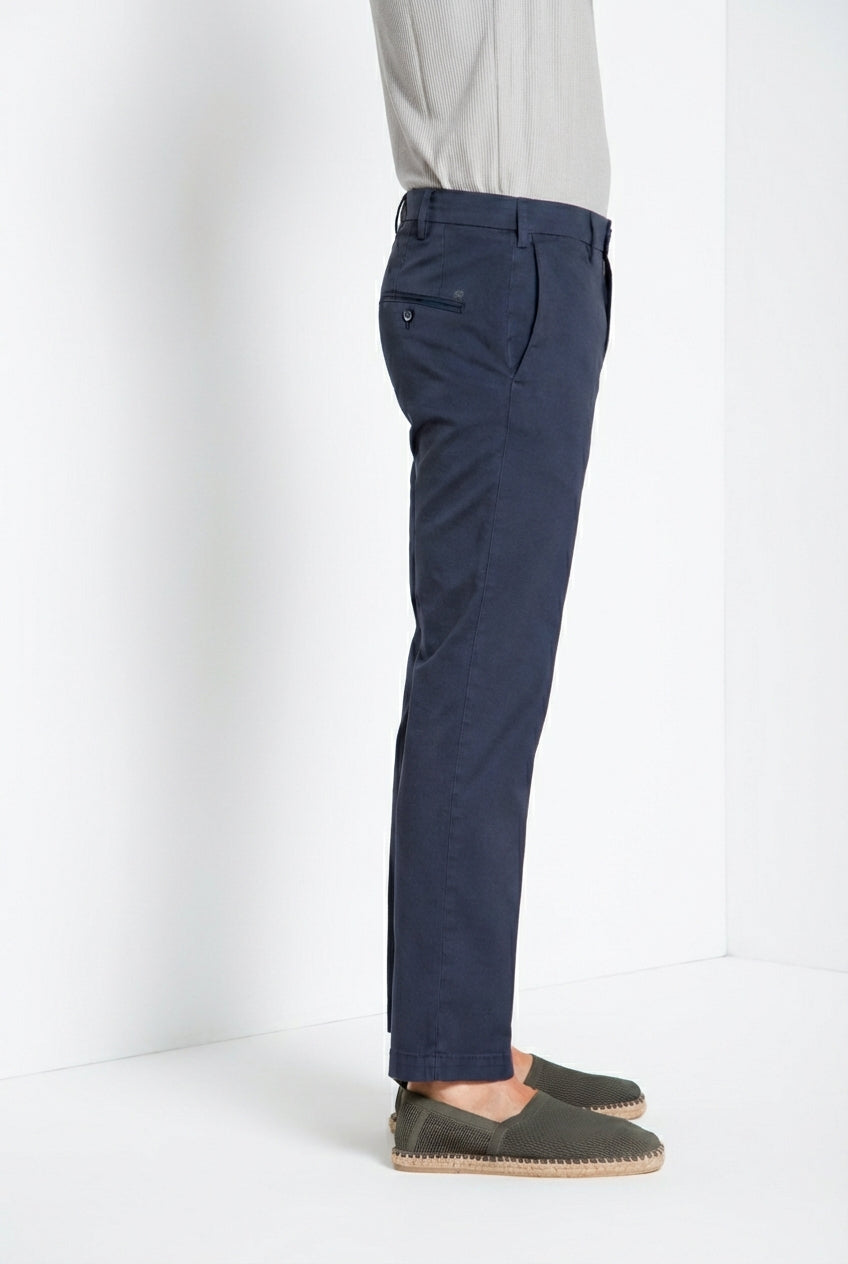 New York pantalone chino uomo in gabardina stretch regular fit ①