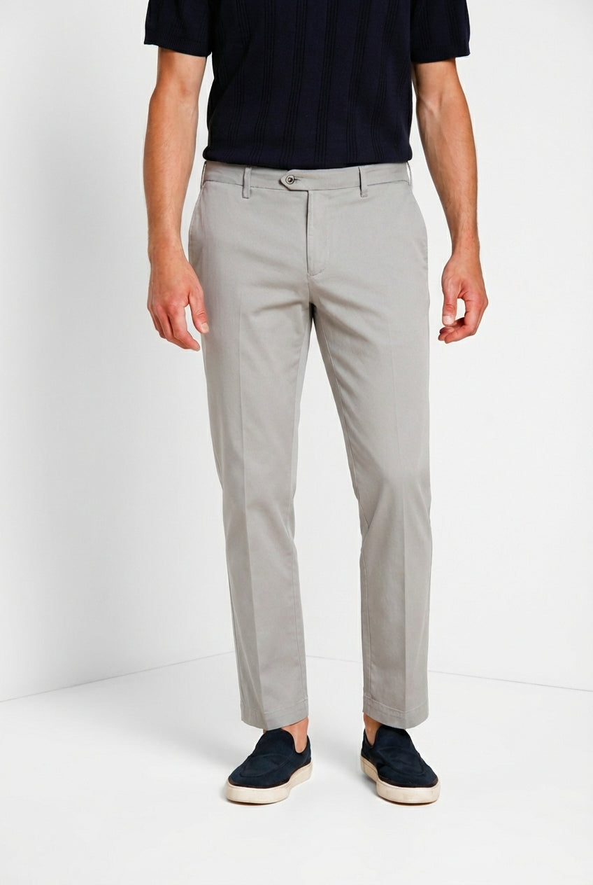 New York pantalone chino uomo in gabardina stretch regular fit ①
