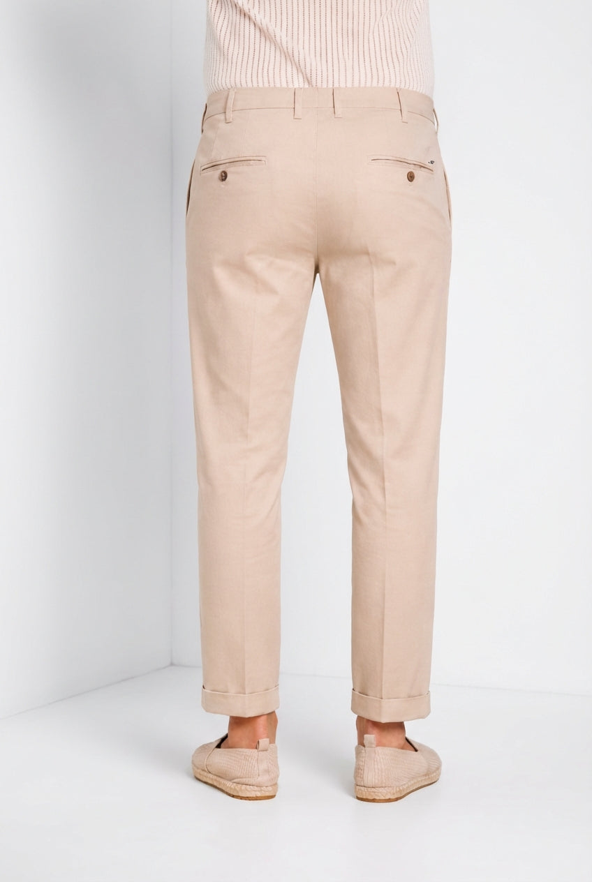 New York pantalone chino uomo in gabardina stretch regular fit ①