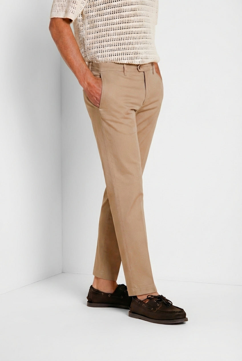 New York Herren Chino Hose aus Stretch-Gabardine regular fit ①