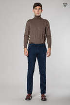 New York Sartoriale Herren Chinohose maßgeschneidert aus Baumwolle und Wolle Regular Fit ①