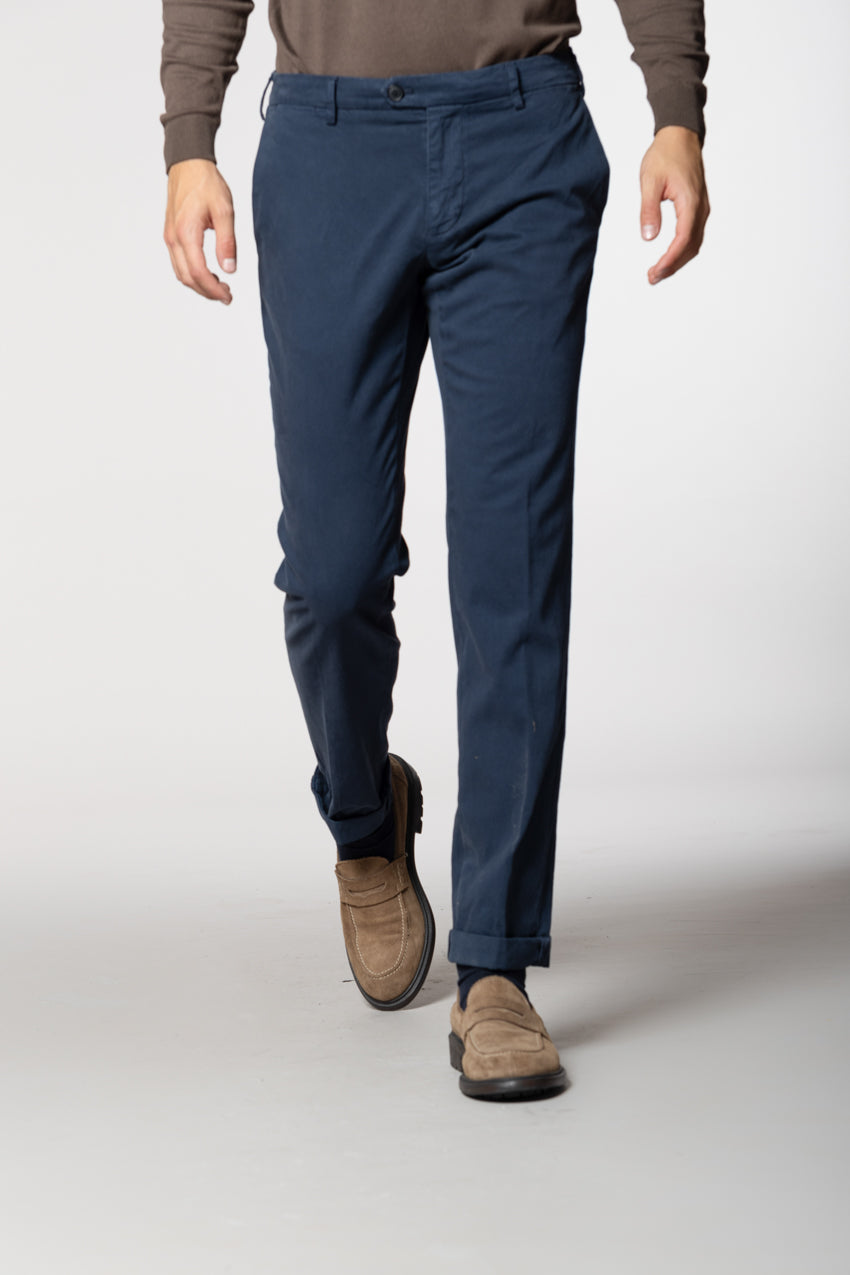 New York Sartoriale Herren Chinohose maßgeschneidert aus Baumwolle Seide Regular Fit