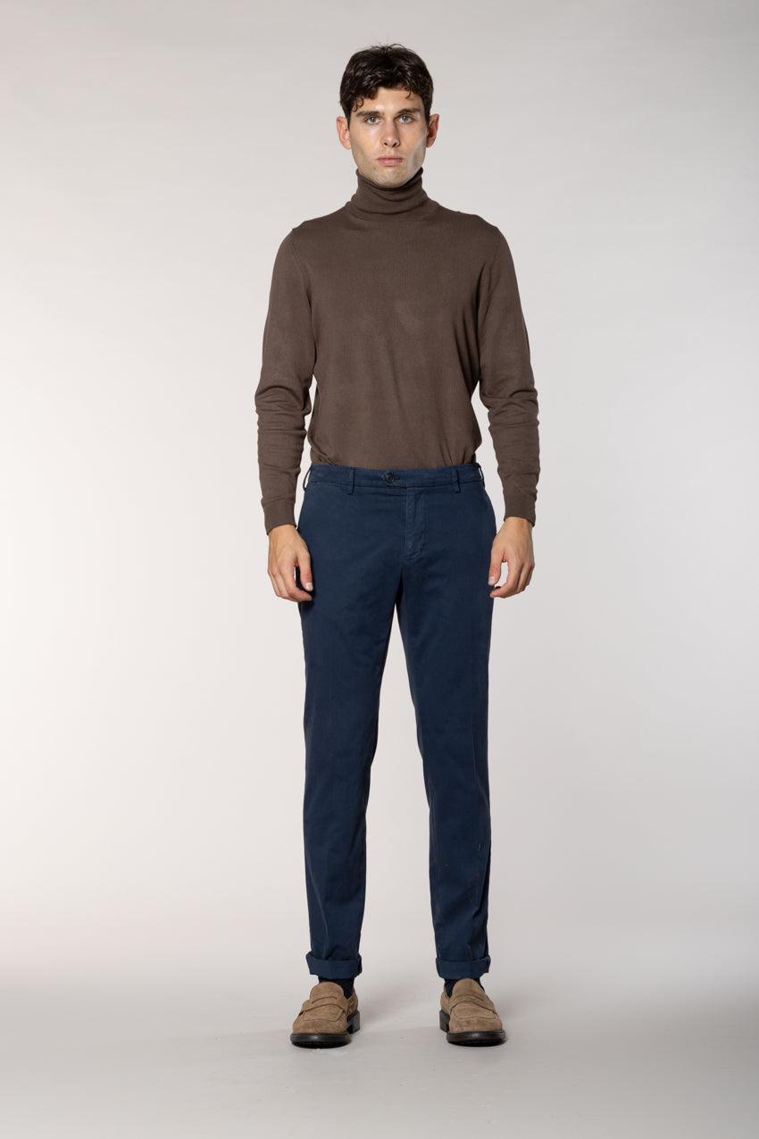New York Sartoriale Herren Chinohose maßgeschneidert aus Baumwolle Seide Regular Fit