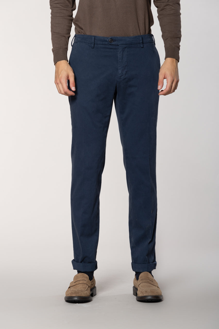New York Sartoriale Herren Chinohose maßgeschneidert aus Baumwolle Seide Regular Fit