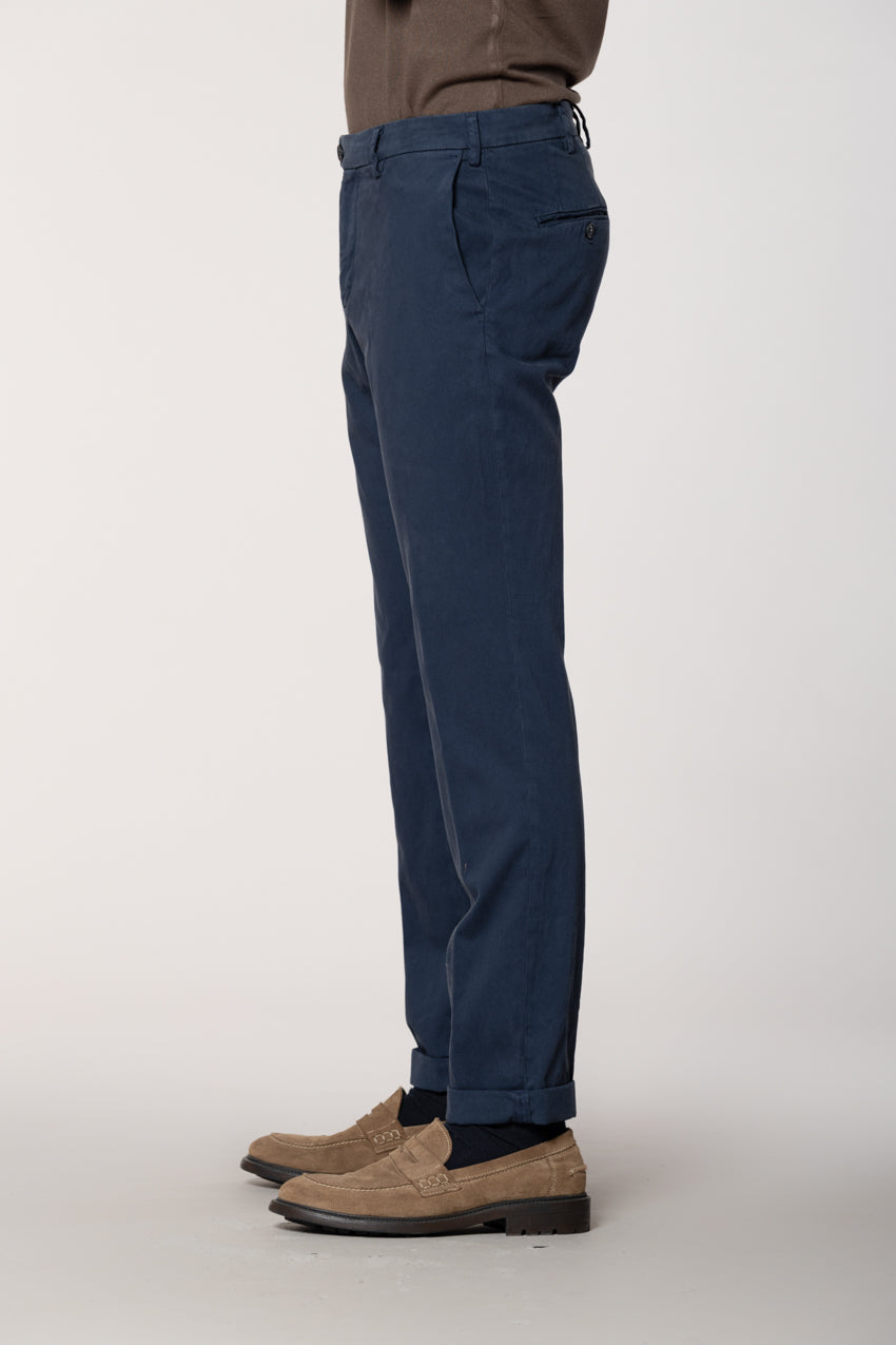New York Sartoriale Herren Chinohose maßgeschneidert aus Baumwolle Seide Regular Fit