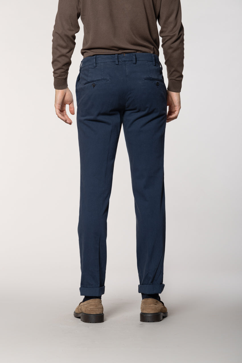 New York Sartoriale Herren Chinohose maßgeschneidert aus Baumwolle Seide Regular Fit