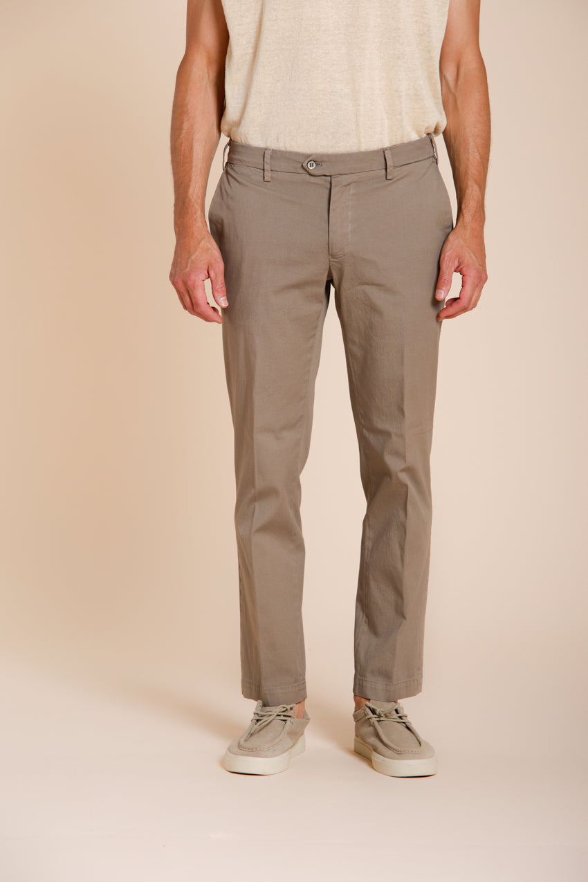 New York pantalone chino uomo in gabardina stretch regular fit ①