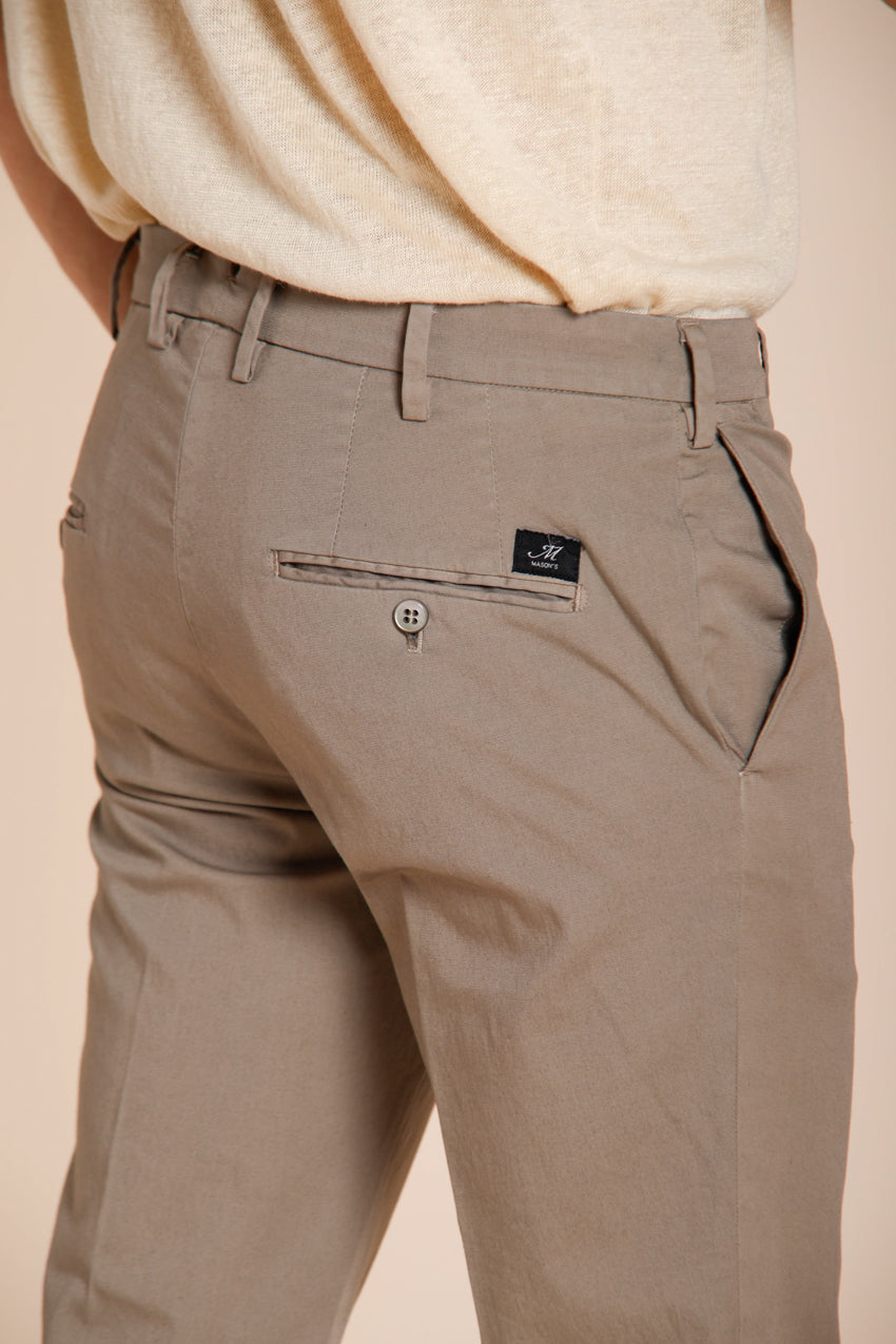 New York pantalone chino uomo in gabardina stretch regular fit ①