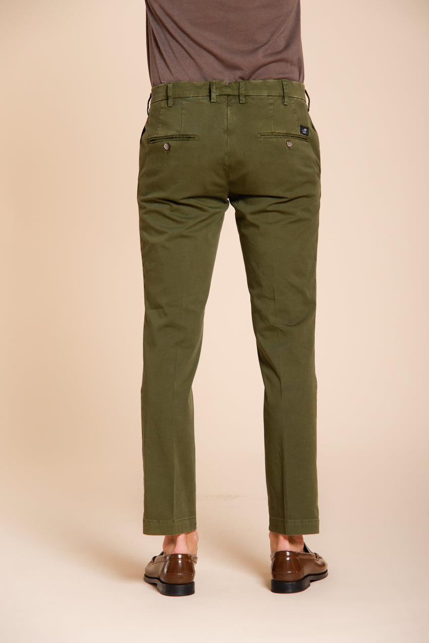 New York pantalone chino uomo in gabardina stretch regular fit ①
