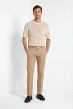New York Herren Chino Hose aus Stretch-Gabardine regular fit ①