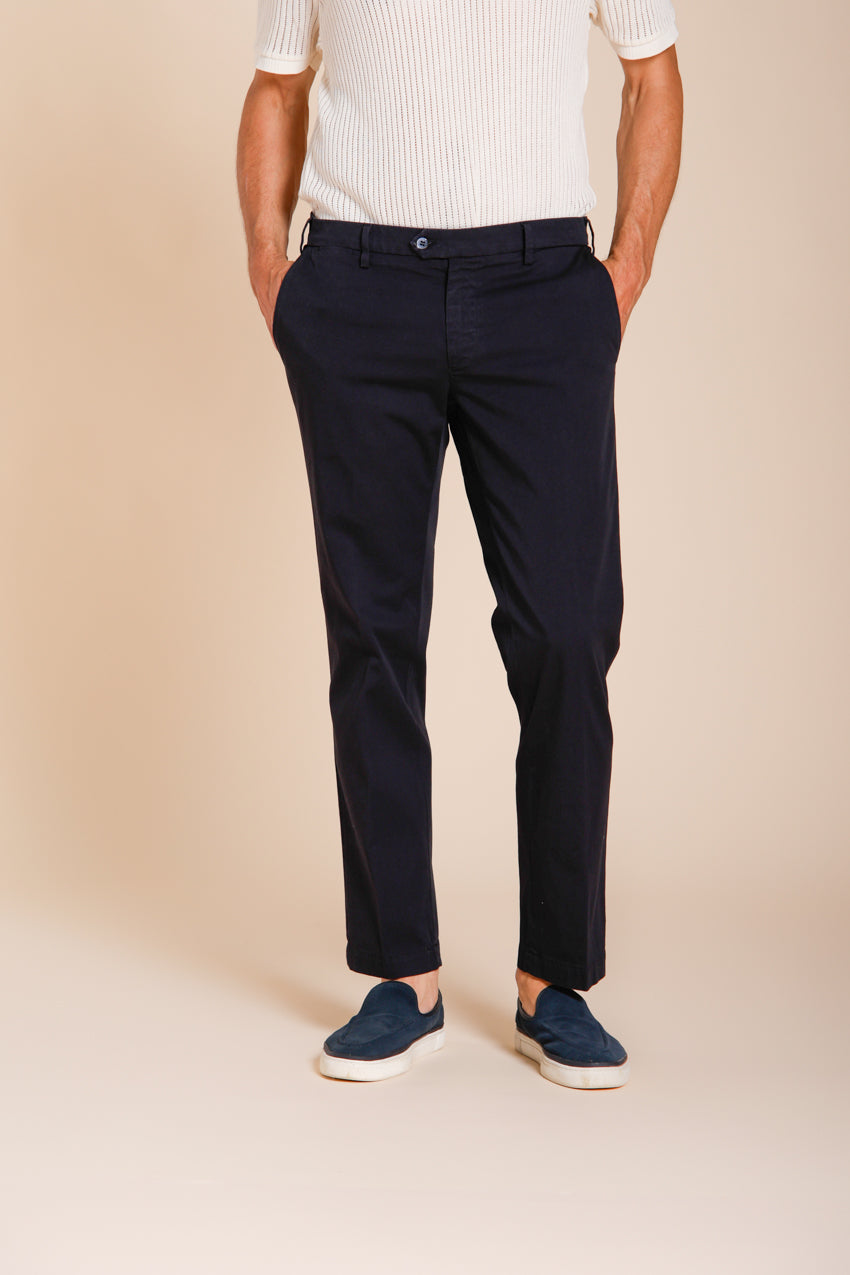New York pantalone chino uomo in gabardina stretch regular fit ①