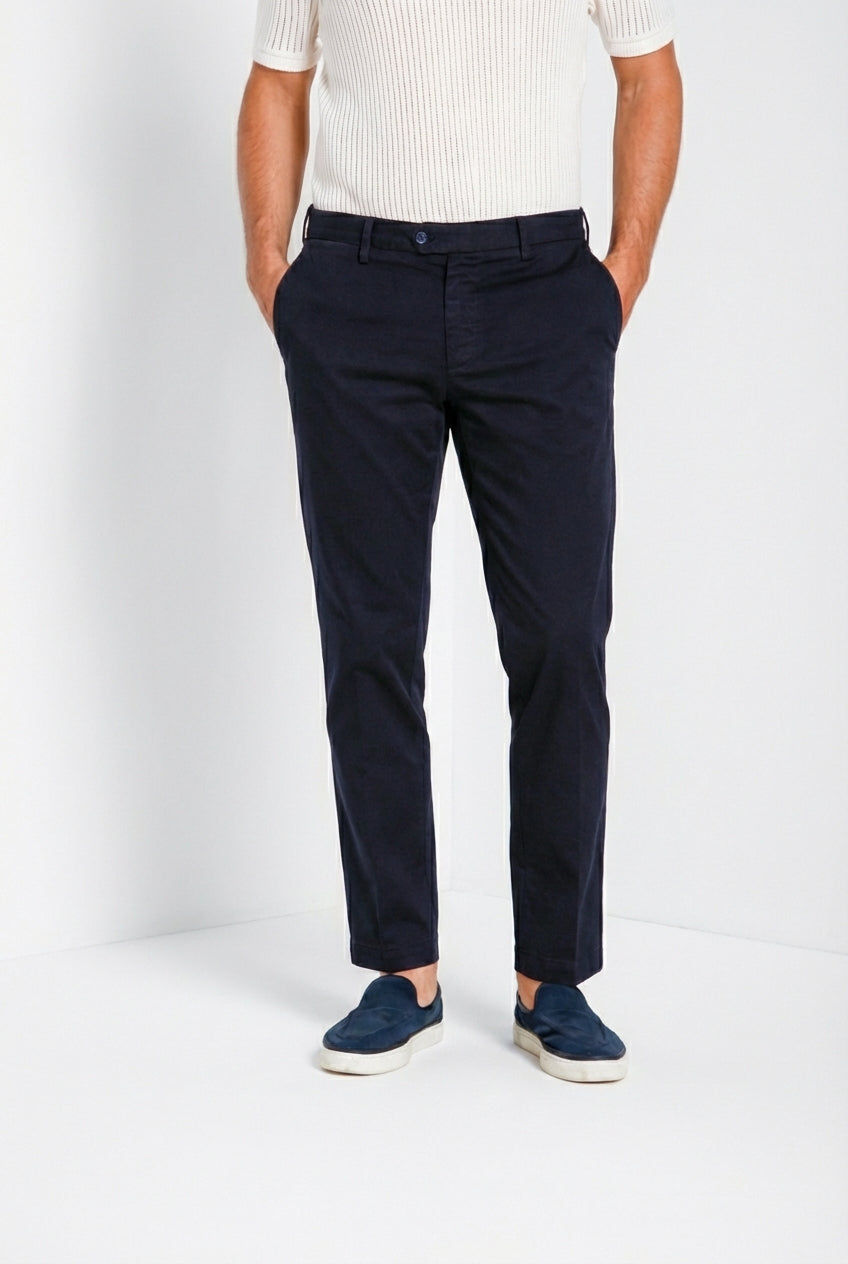 New York Herren Chinohose aus Stretch-Gabardine regular fit ①
