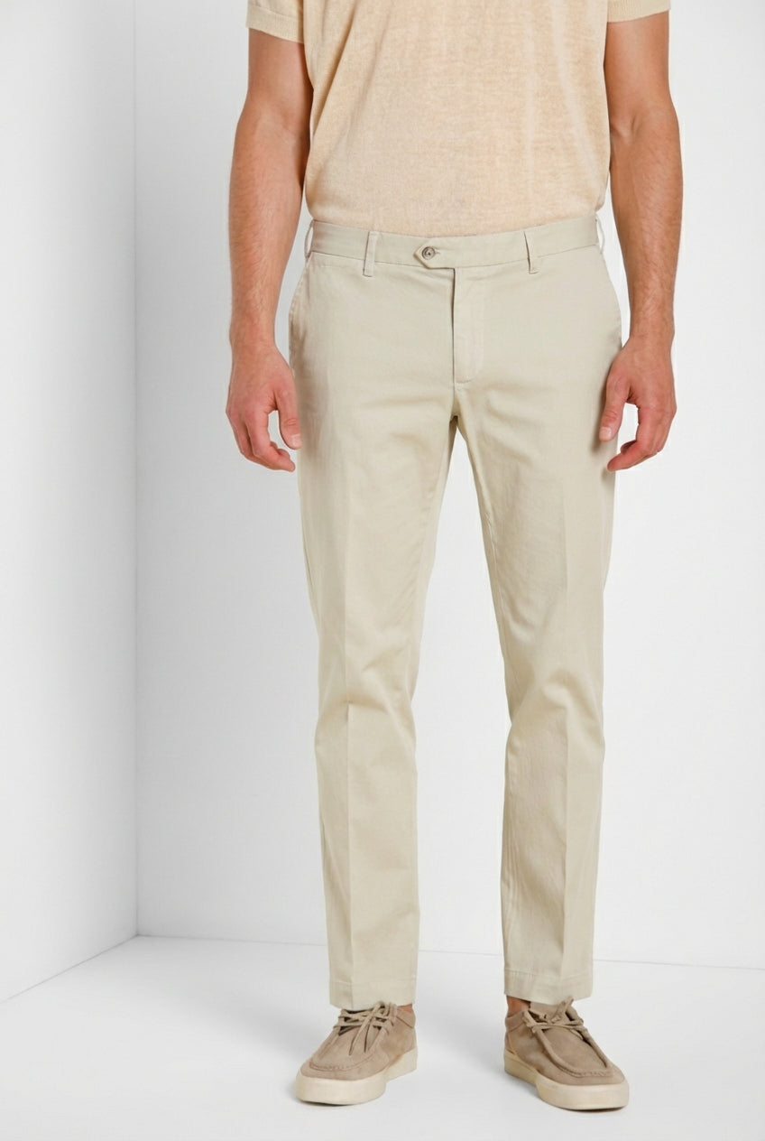 New York pantalone chino uomo in gabardina stretch regular fit ①