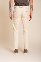 New York pantalone chino uomo in gabardina stretch regular fit ①