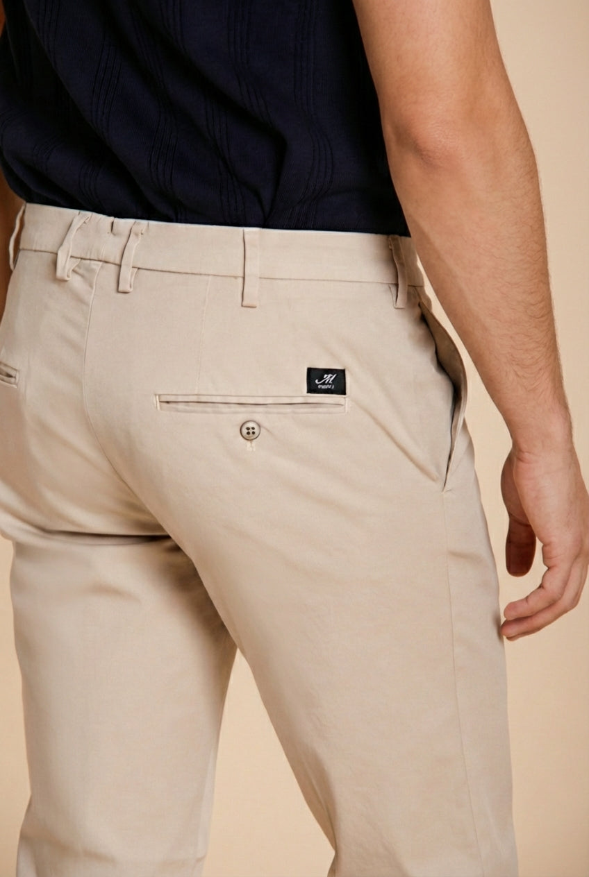 New York Herren Chino Hose aus Stretch-Gabardine regular fit ①
