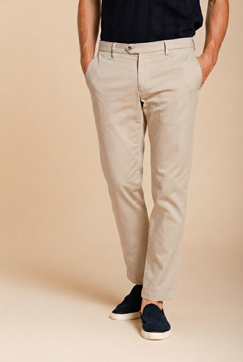 New York Herren Chino Hose aus Stretch-Gabardine regular fit ①