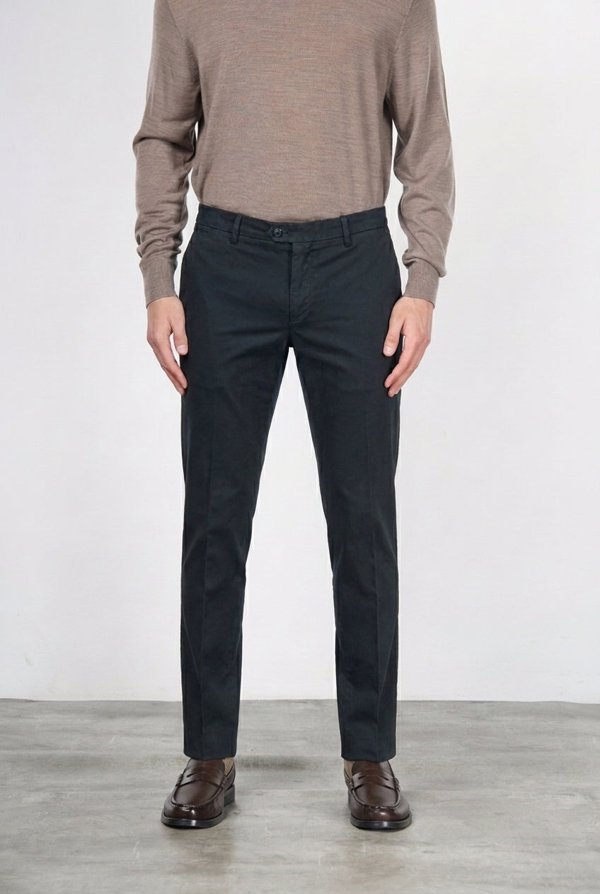 New York pantalone chino uomo in gabardina stretch regular fit ①
