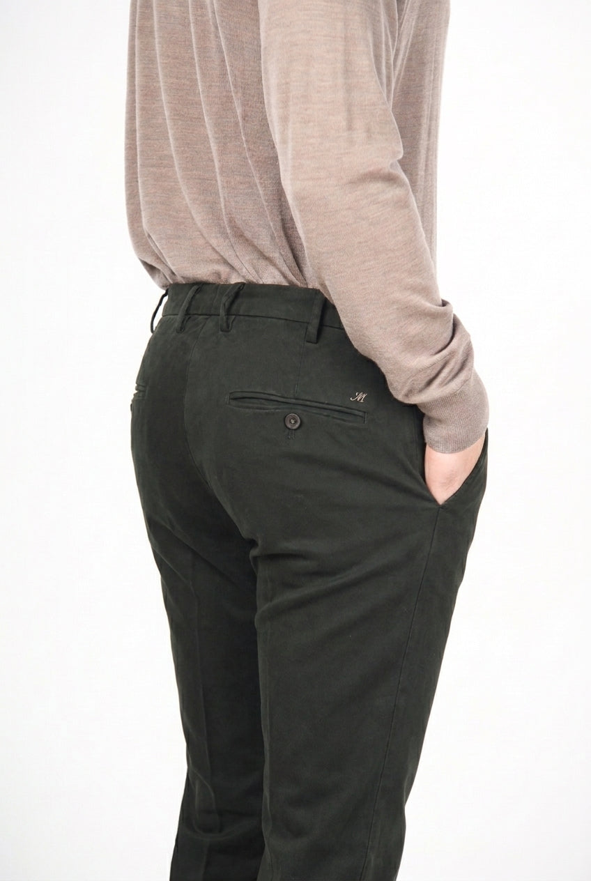 New York pantalone chino uomo in gabardina stretch regular fit ①