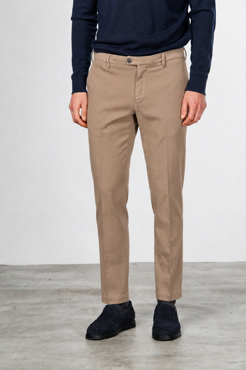 New York Chinohose für Herren aus Baumwoll- und Cashmere-Twill mit regular fit