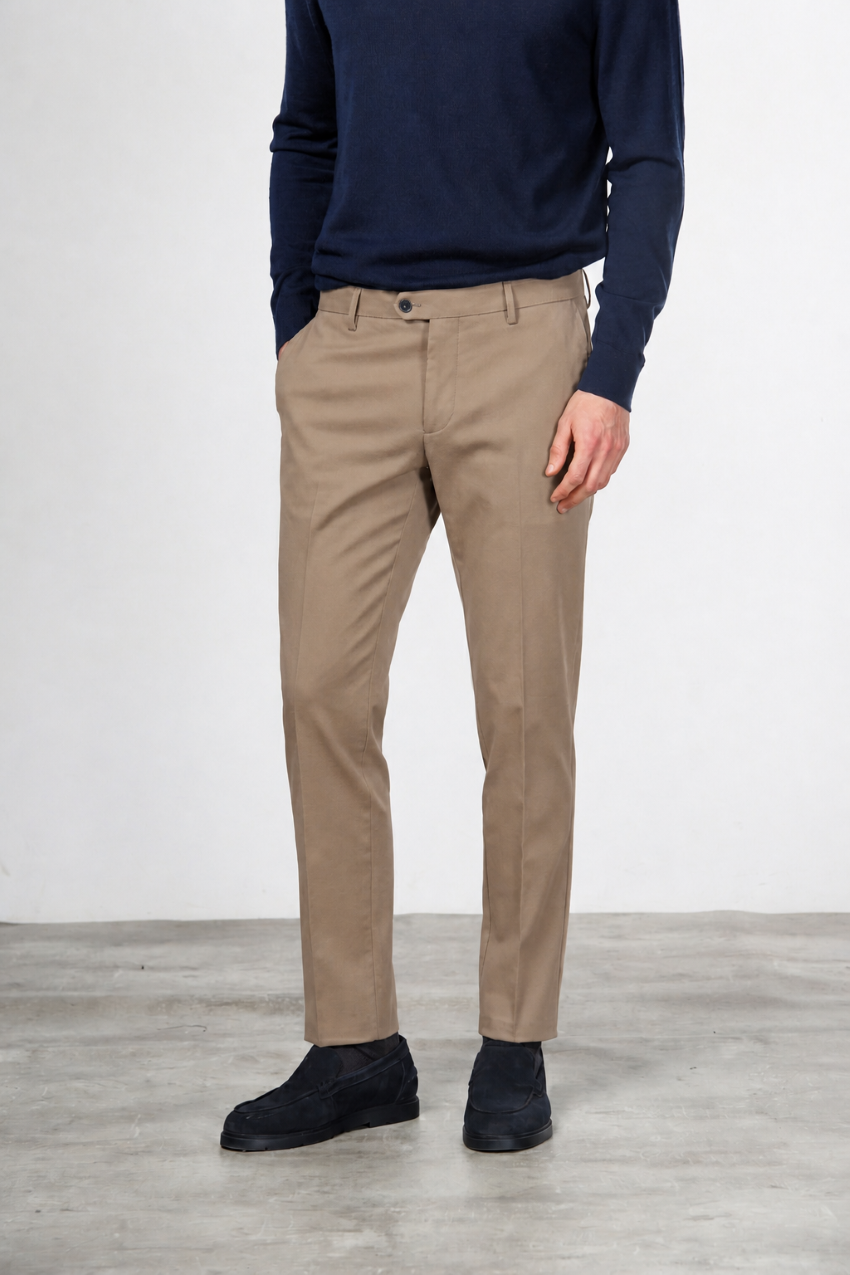 New York Chinohose für Herren aus Baumwoll- und Cashmere-Twill mit regular fit