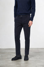 New York pantalone chino uomo in twill di cotone e cashmere regular fit