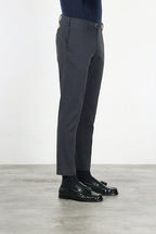 New York pantalone chino uomo in gabardina cotone e lana regular fit