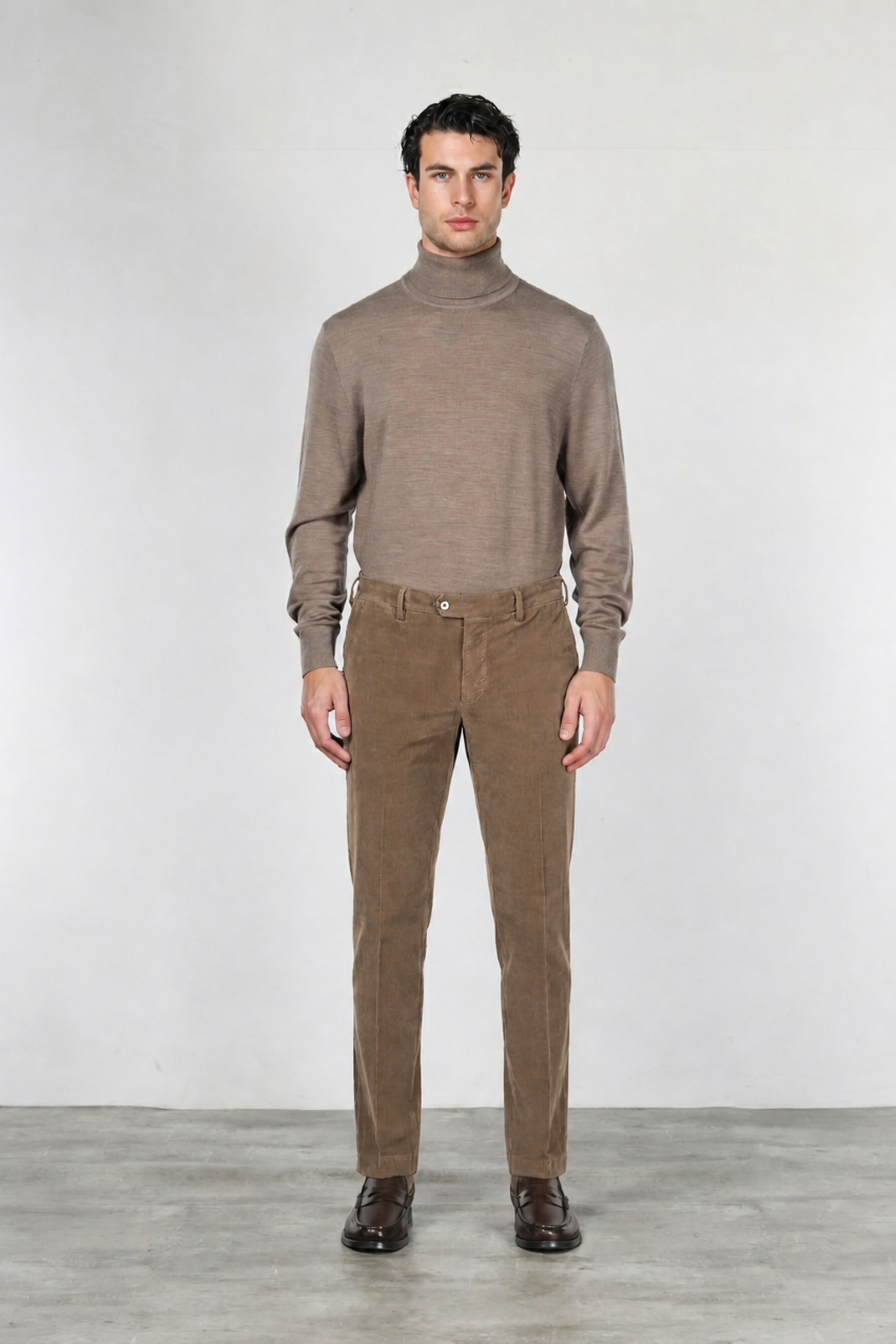 New York pantalone chino uomo in velluto 2000 righe stretch regular fit ①