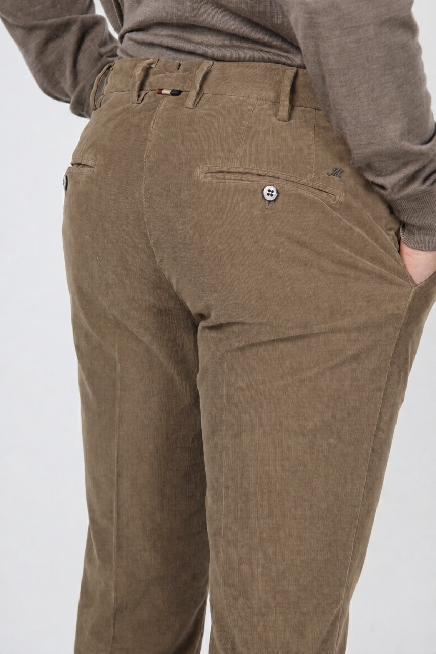 New York pantalone chino uomo in velluto 2000 righe stretch regular fit ①