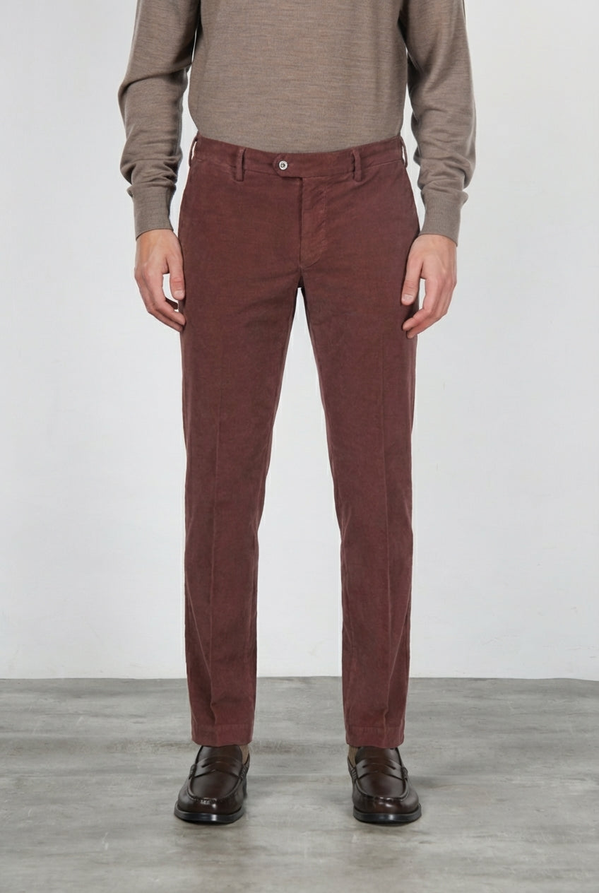 New York Chinohose für Herren aus stretchigem 2000-Rippen-Samt mit regular fit
