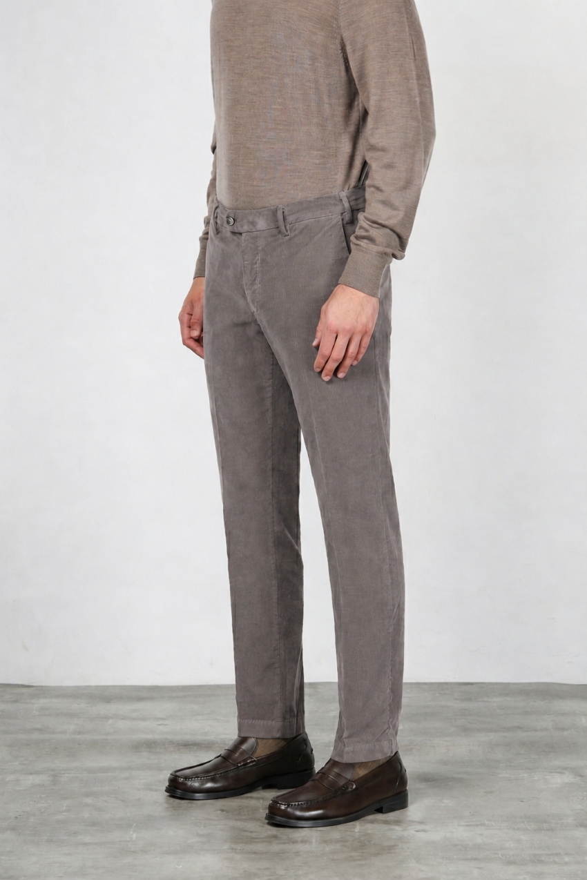 New York pantalone chino uomo in velluto 2000 righe stretch regular fit ①