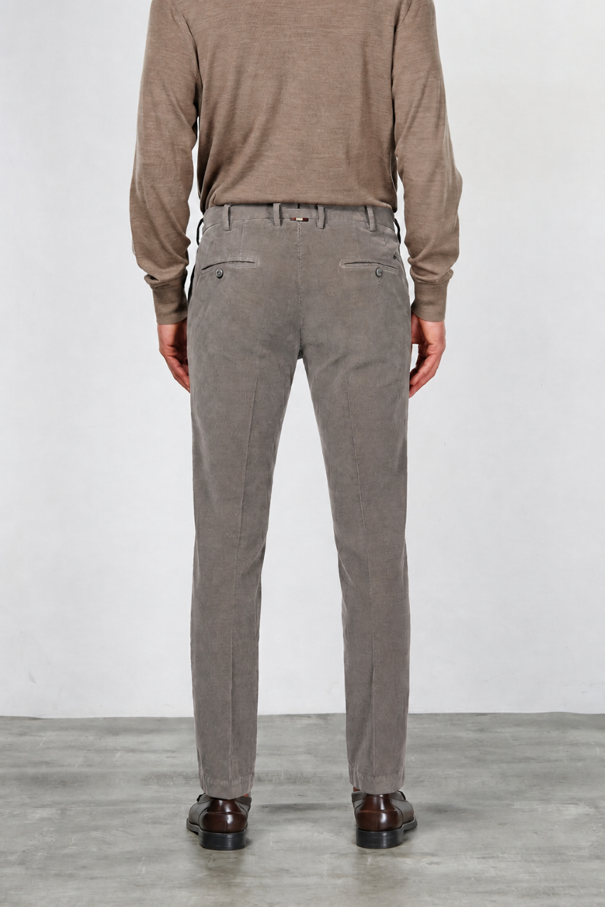 New York pantalone chino uomo in velluto 2000 righe stretch regular fit ①