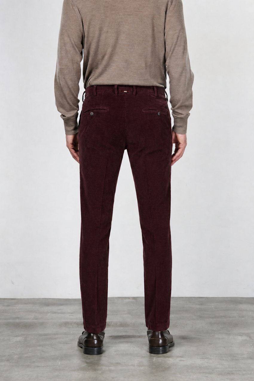 New York pantalone chino uomo in velluto 2000 righe stretch regular fit ①