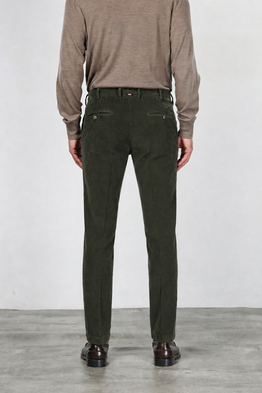 New York pantalone chino uomo in velluto 2000 righe stretch regular fit ①