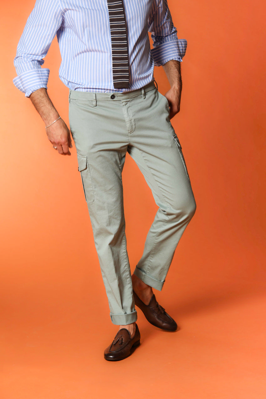 New York Cargo pantalone cargo uomo in twill di cotone e lyocell regular fit