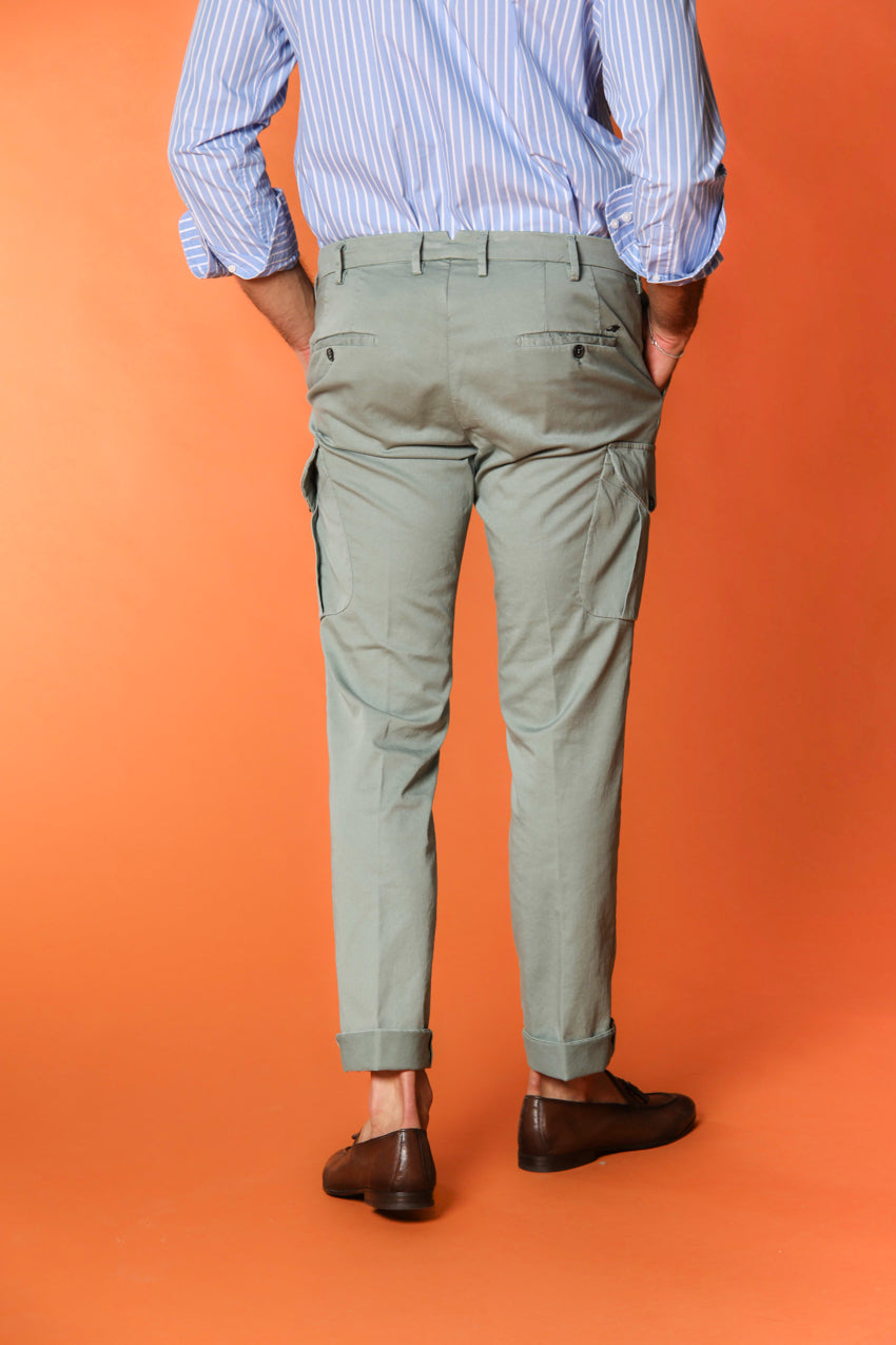 New York Cargo pantalone cargo uomo in twill di cotone e lyocell regular fit