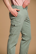 New York Cargo pantalone cargo uomo in twill di cotone e lyocell regular fit