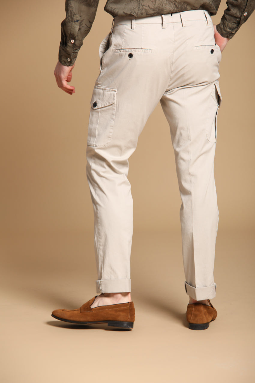 New York Cargo pantalone cargo uomo in twill di cotone e lyocell regular fit