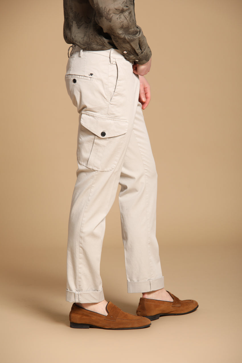 New York Cargo pantalone cargo uomo in twill di cotone e lyocell regular fit
