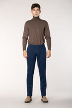 New York Time 1 Pinces pantalone chino uomo in gabardina regular fit